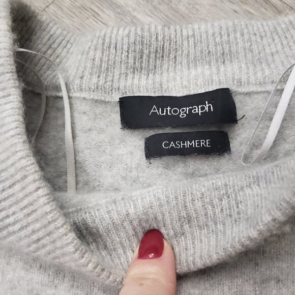 Autograph by Marks & Spencer Cashemere Sweater Dress Sz L Grey - Picture 6 of 10